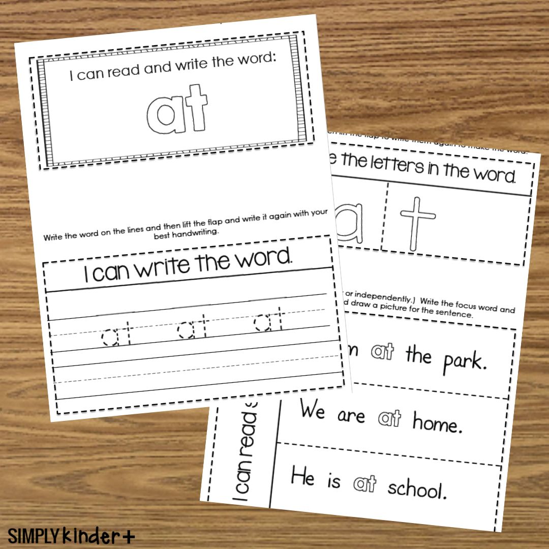 At Sight Word Interactive Notebooks - Fry, Dolch Primer - Simply Kinder