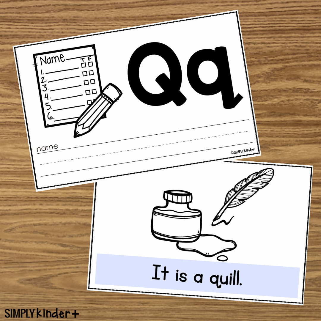 Letter Q Sight Word Book Simply Kinder Plus