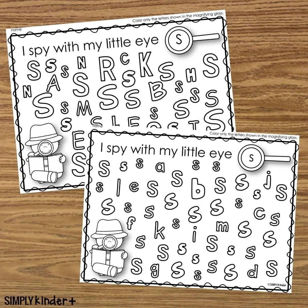 Letter S I Spy Activities - Simply Kinder Plus