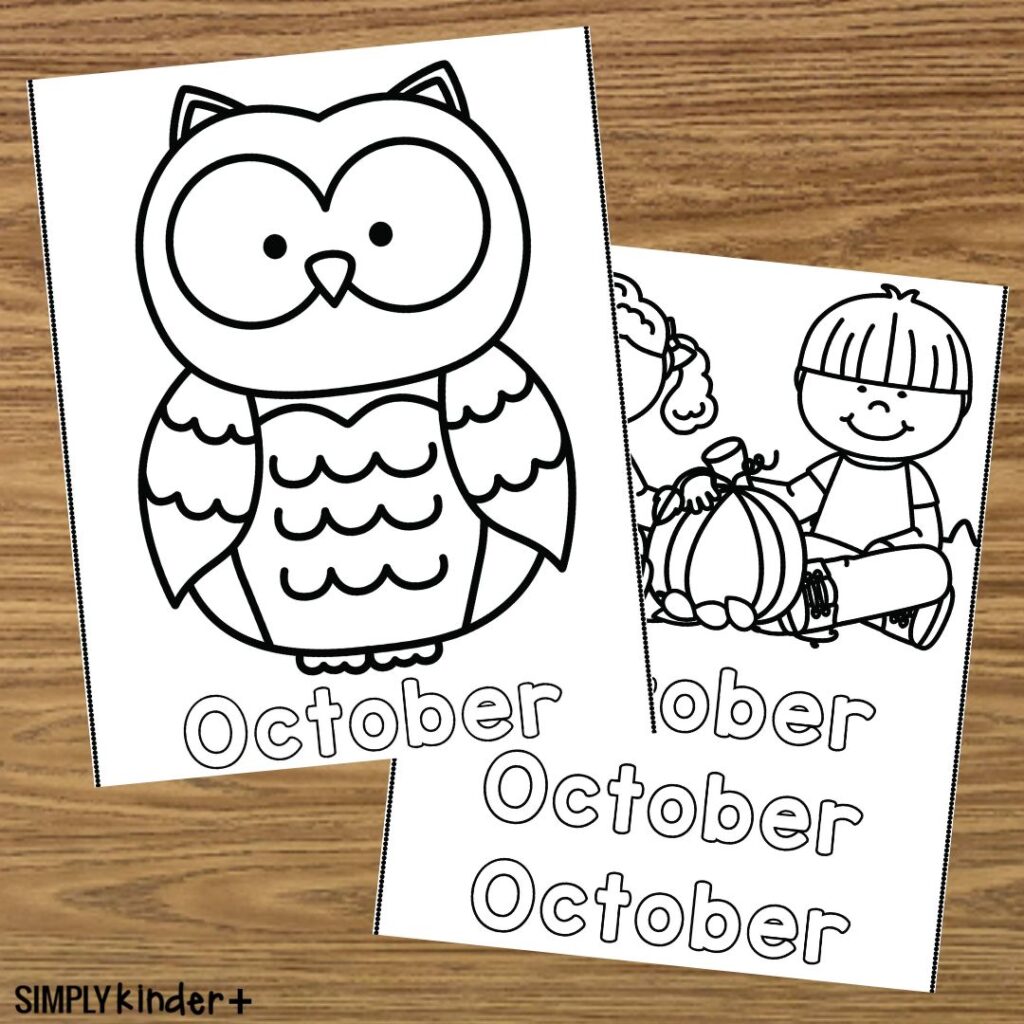 October Coloring Printables - Simply Kinder Plus