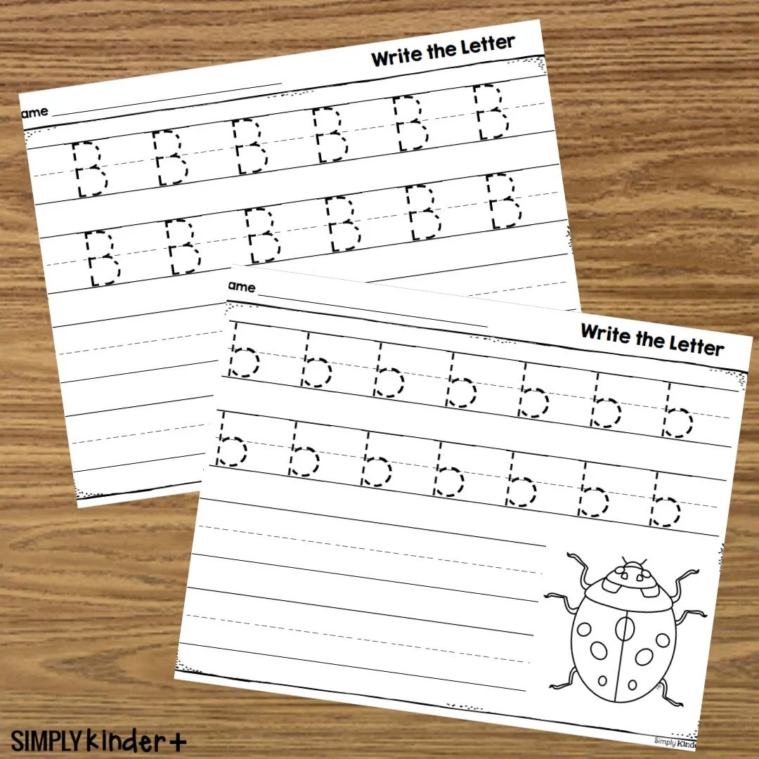 Letter B Write the Letter Page Simply Kinder Plus