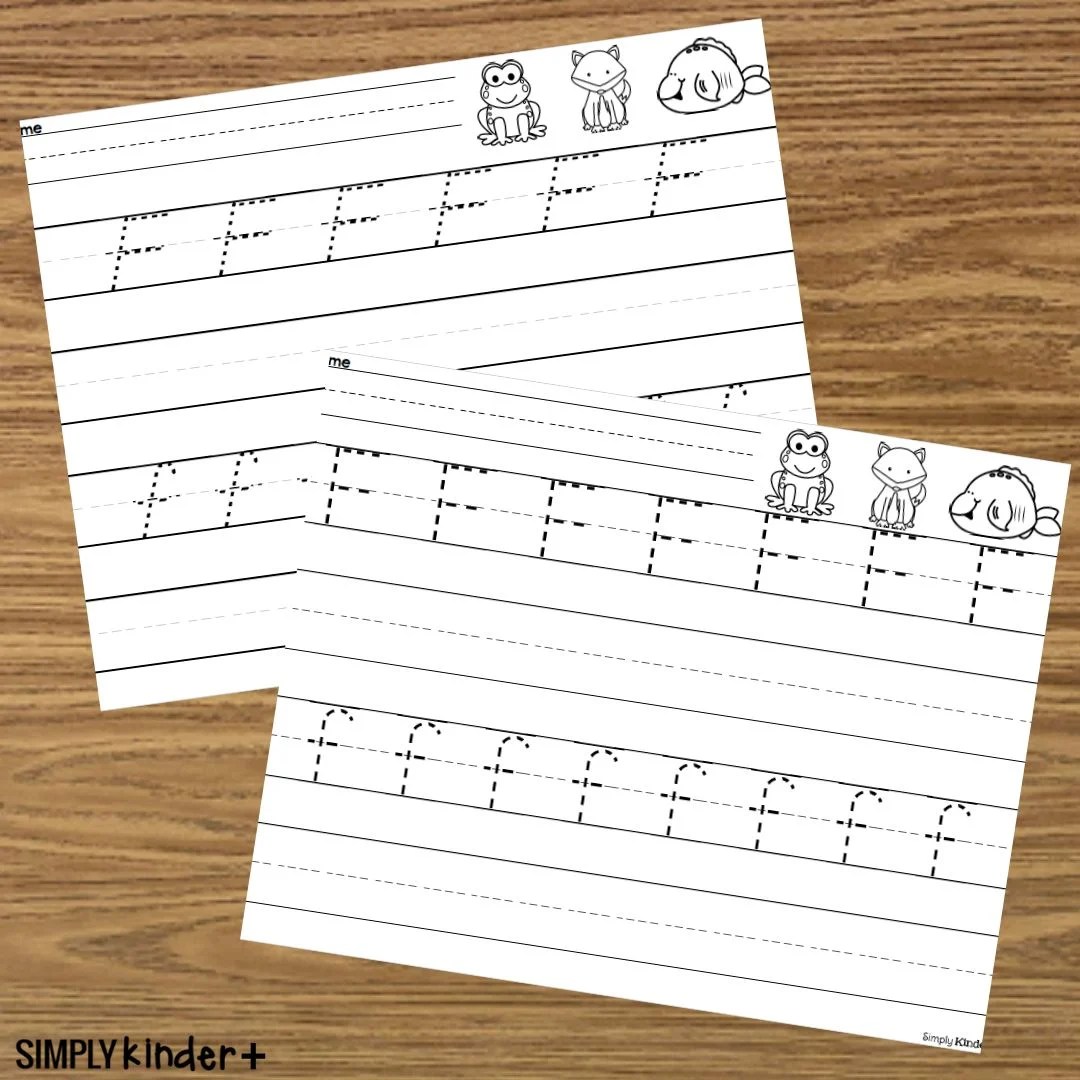 Letter F Write the Letter Small Pictures Page Simply Kinder Plus
