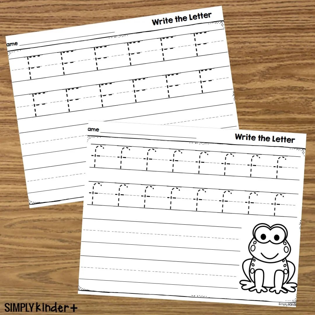 Letter F Write the Letter Page Simply Kinder Plus