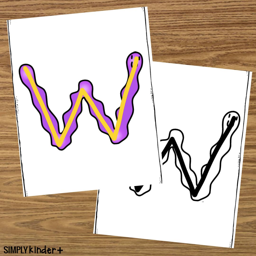 Lowercase Letter W Alphabet Poster Simply Kinder Plus