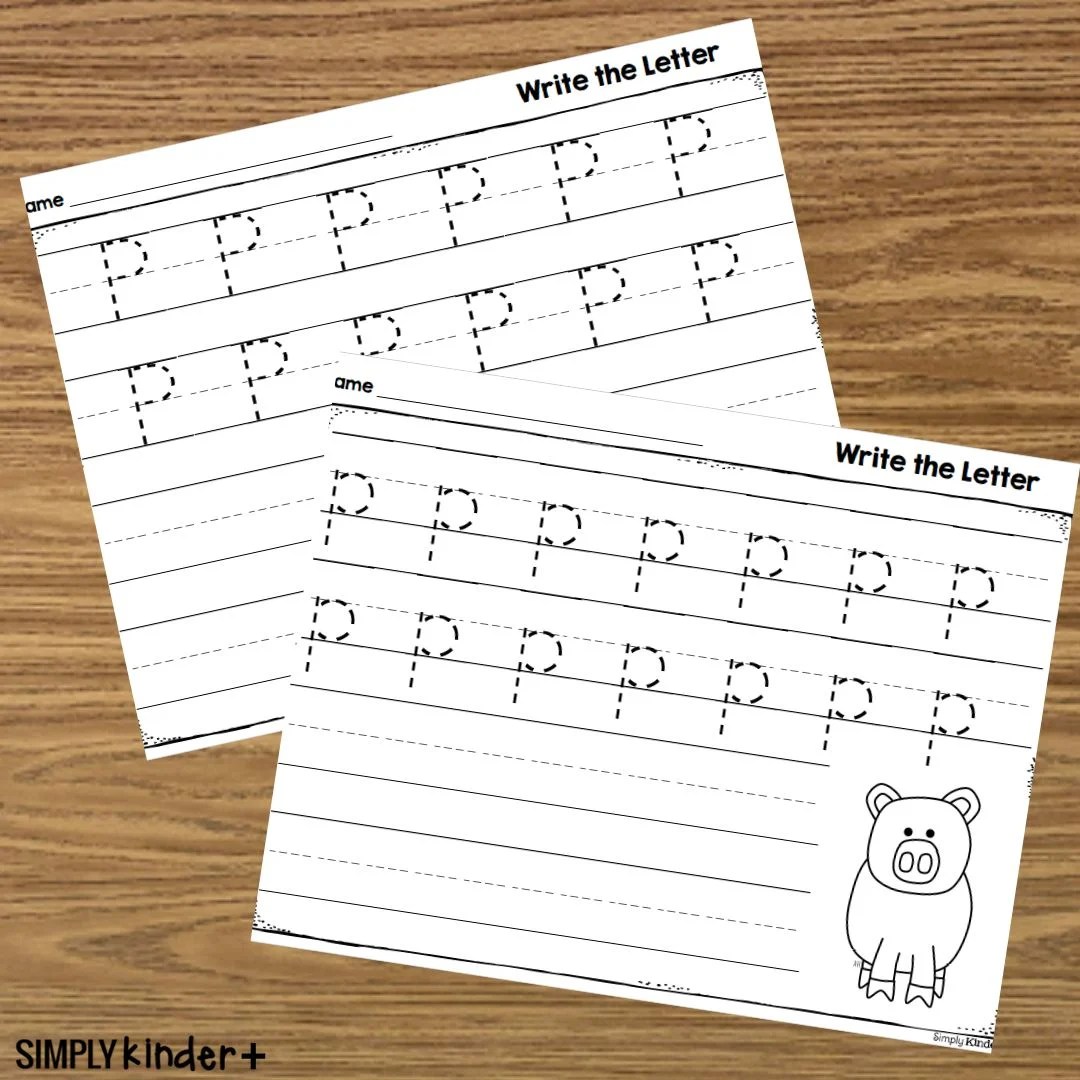 Letter P Write the Letter Page Simply Kinder Plus