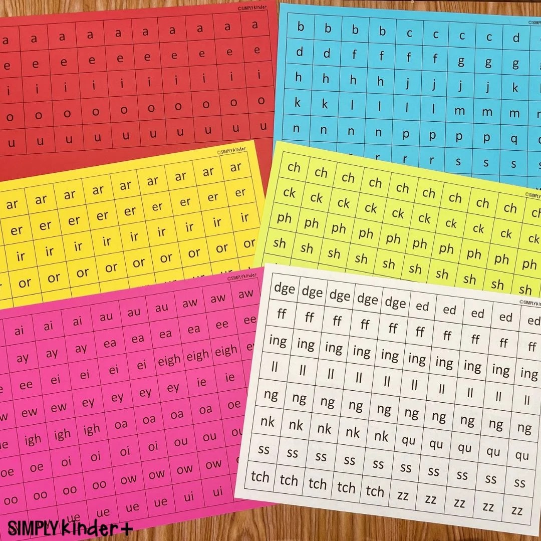 Letter Tile Printable Phoneme Cut Outs Simply Kinder Plus