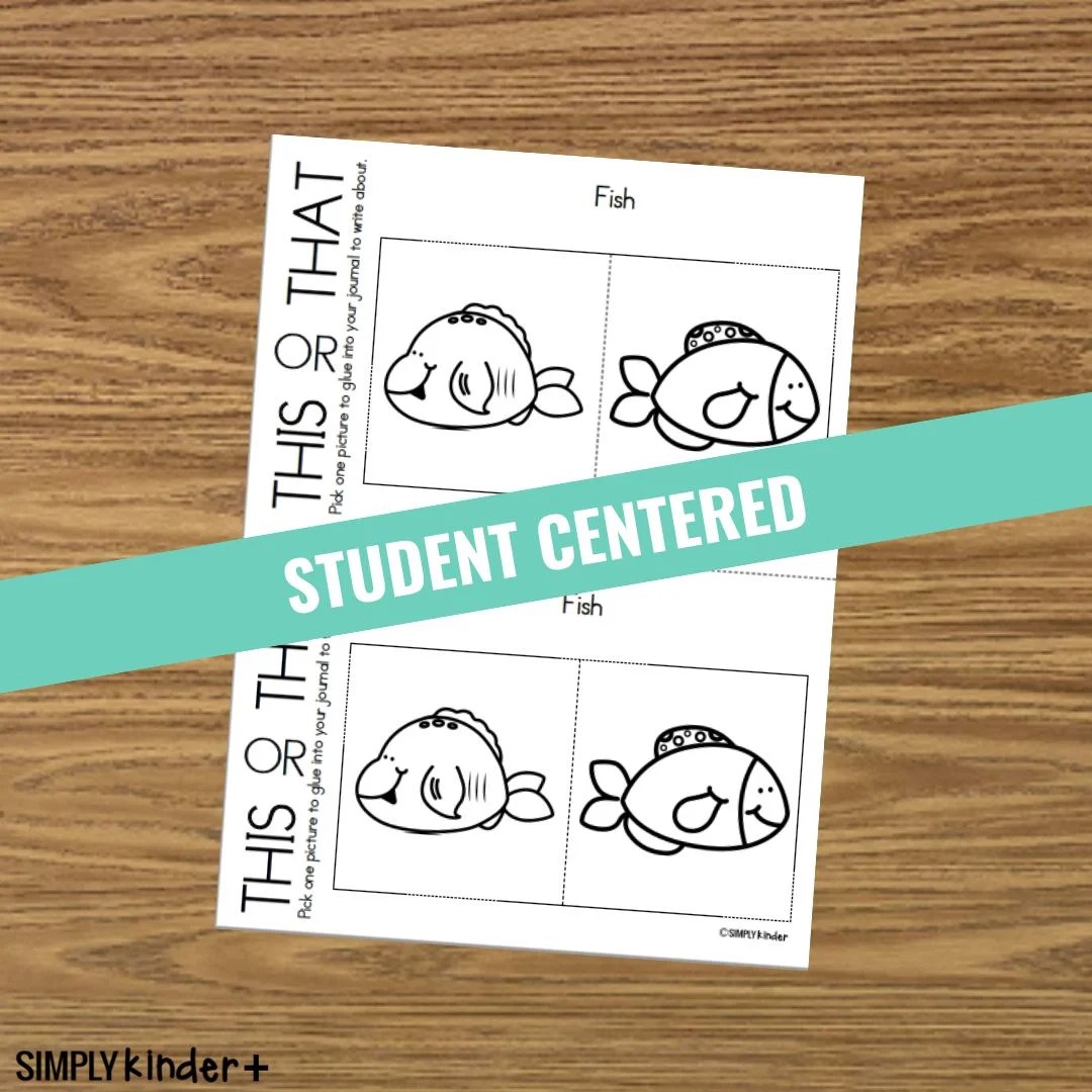 Fish This or That Writing Prompts Simply Kinder Plus