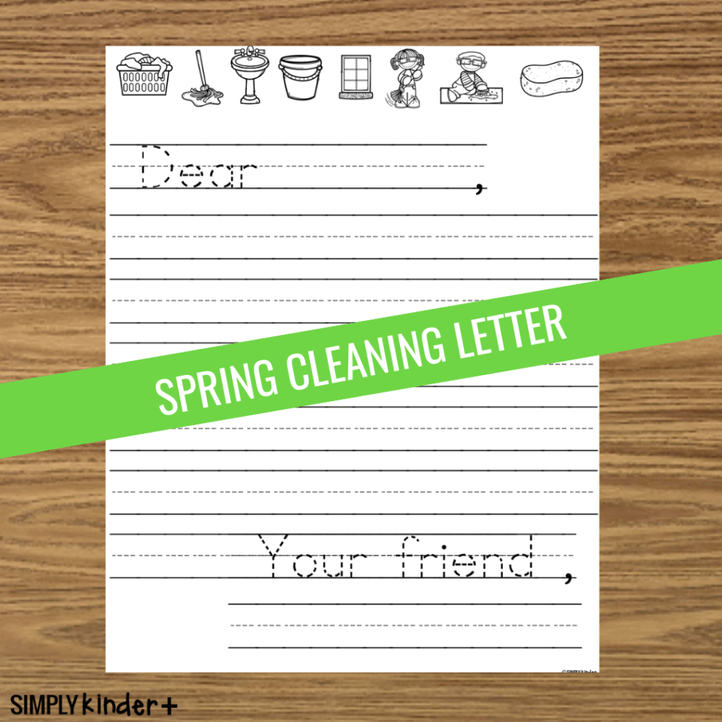 Spring Cleaning Letter Printable Word Bank Writing Center Simply