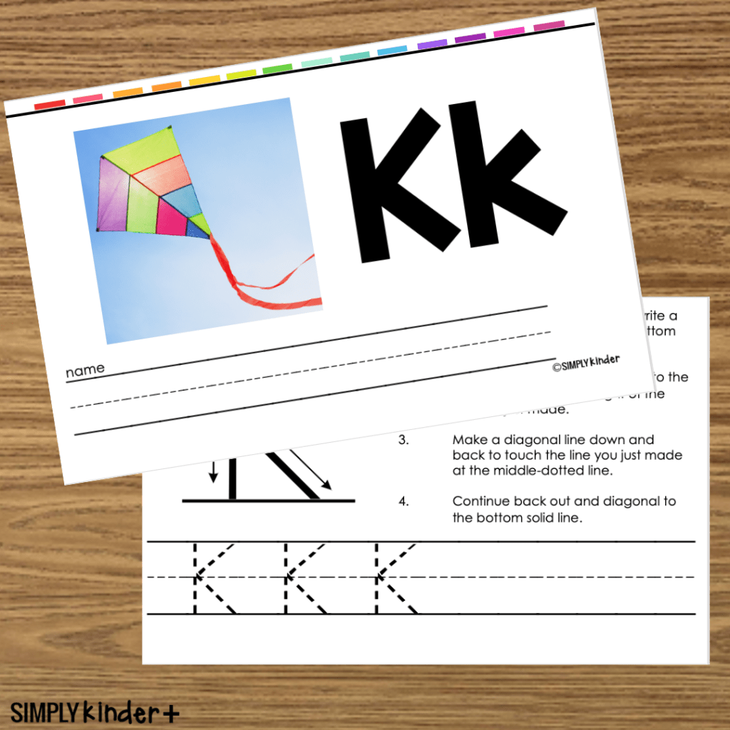 Letter K Alphabet And Sound MiniBook Simply Kinder Plus