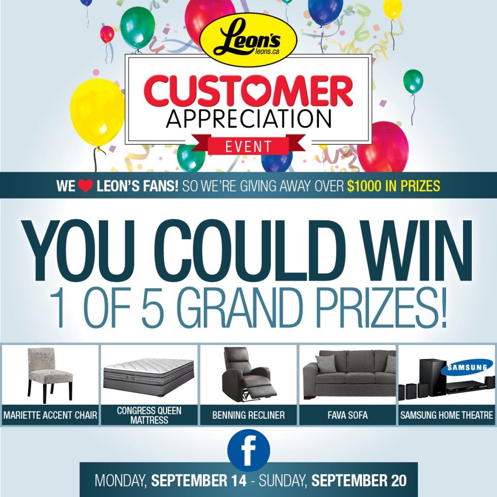 IT’S LEON’S CUSTOMER APPRECIATION EVENT TIME! LeonsCAE Simply Linda