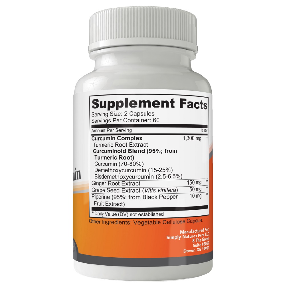 Turmeric Curcumin Simply Natures Pure