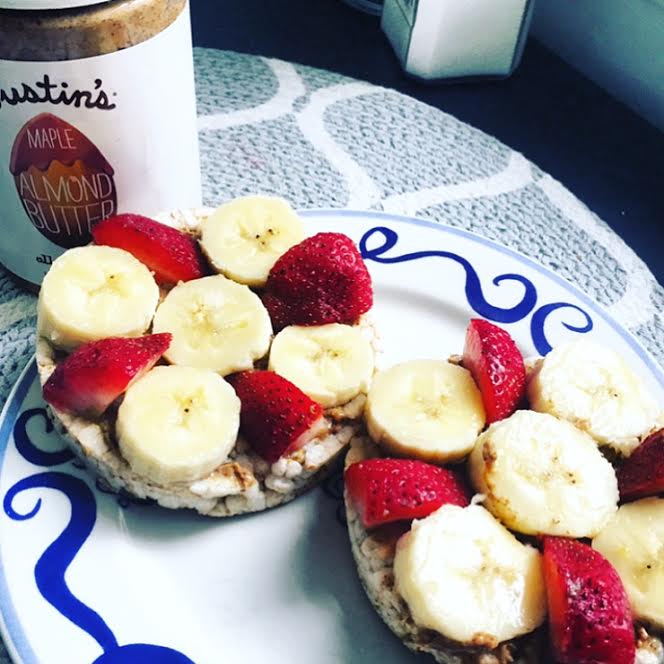 Fruit & Almond Butter Rice Cake SIMPLY PREPARED BY JULES