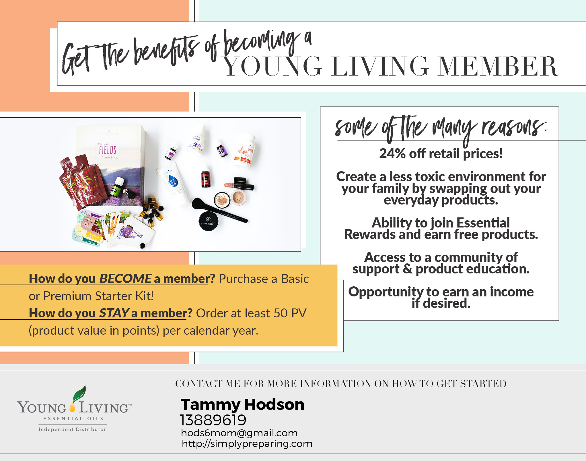 Benefits of being a Young Living Member Simply Preparing