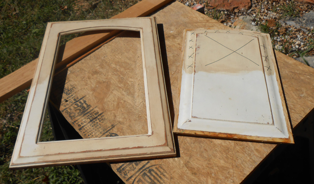 Diy Changing Solid Cabinet Doors To Glass Inserts Front Porch Cozy