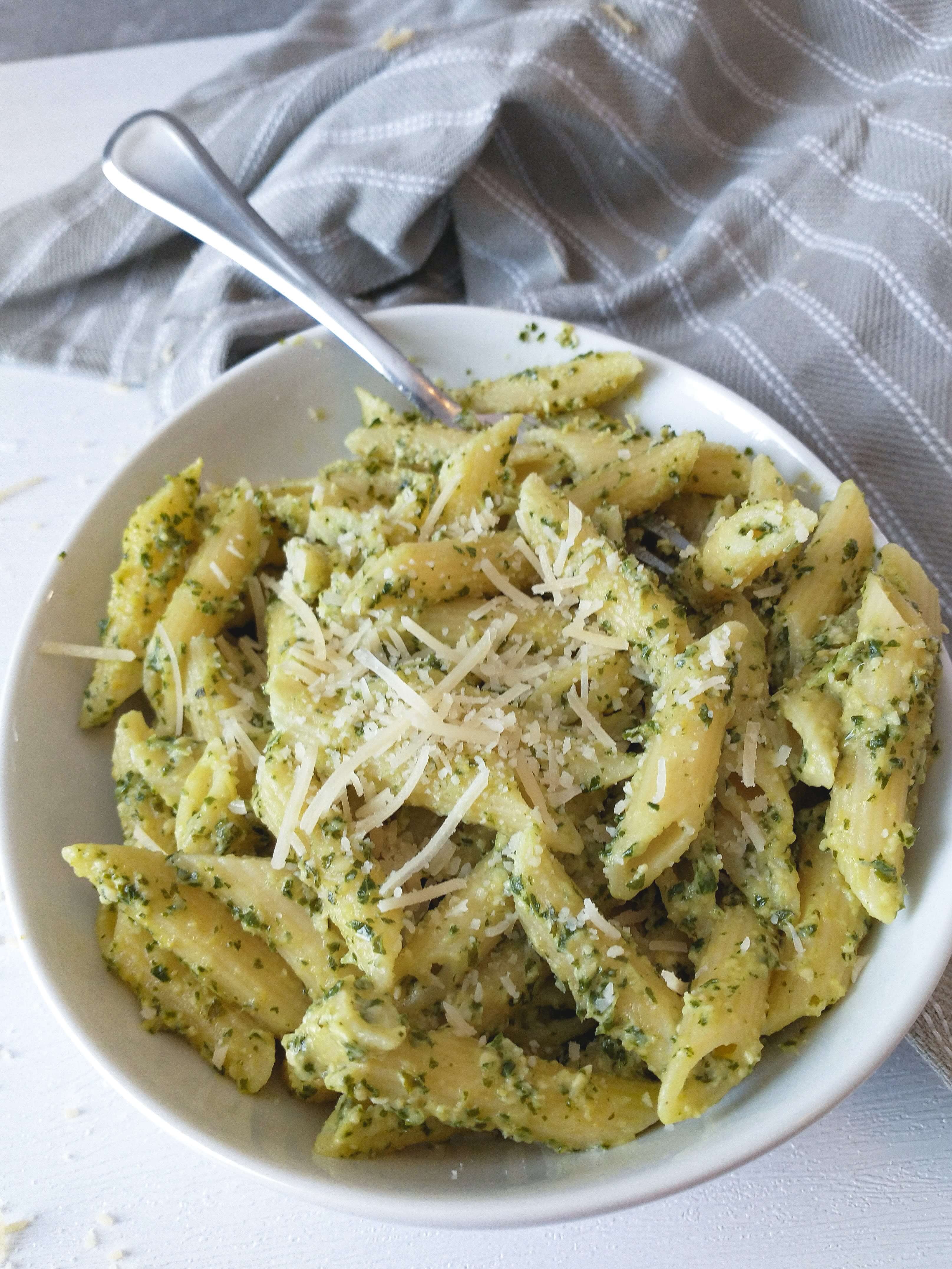 Creamy Kale Pesto Pasta Simply Scrumptious