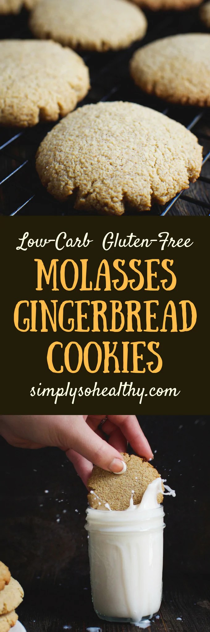 LowCarb Molasses Gingerbread Cookies Simply So Healthy