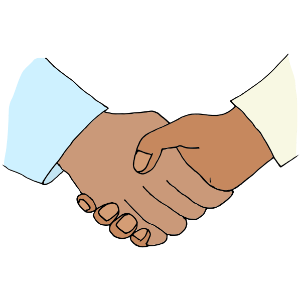 2 people shaking hands