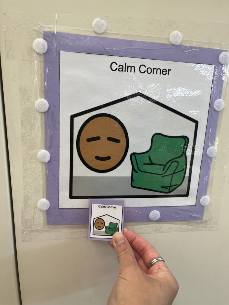 early intervention calm corner visual