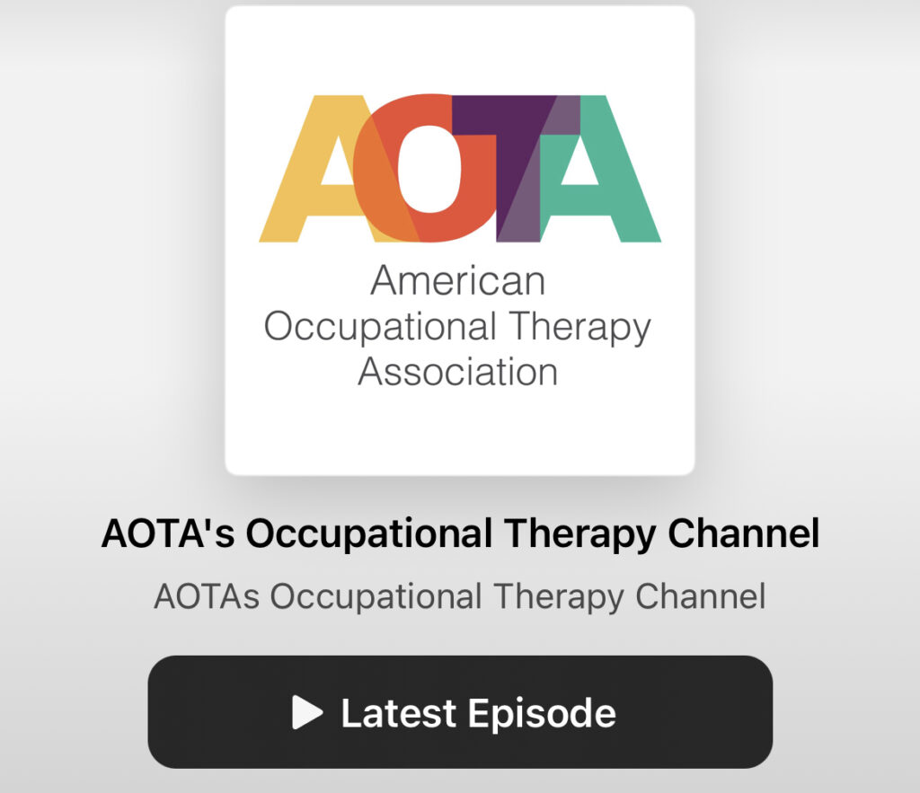 Screenshot of AOTA's Occupational Therapy Channel podcast