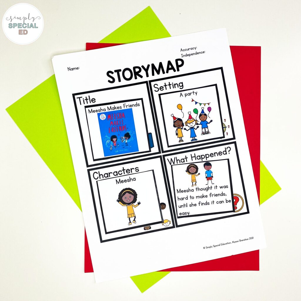 story map worksheet