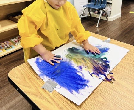 Hand painting- so fun!