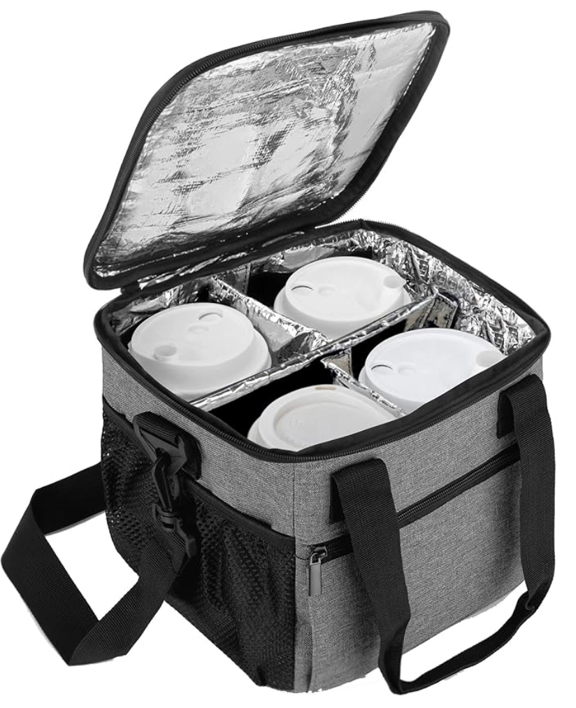 Cup caddy with 4 compartments for the many different drinks that special education teachers bring to work, perfect Christmas gift