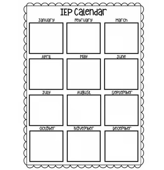 Months of the year for planning a successful IEP meeting