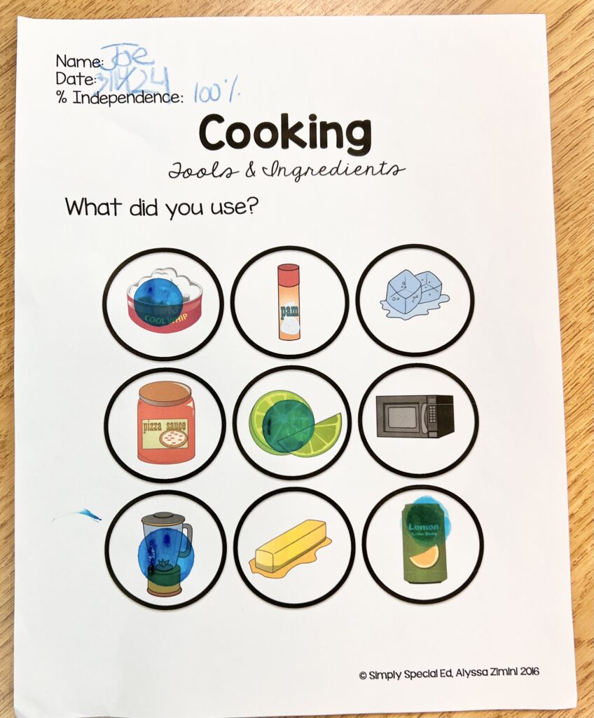 This is a picture of a list of ingredients used for cooking a leprechaun shake.