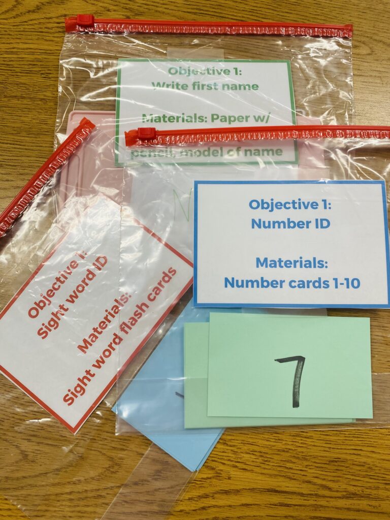 How to set up IEP Goal Bins for special education self-contained classrooms!