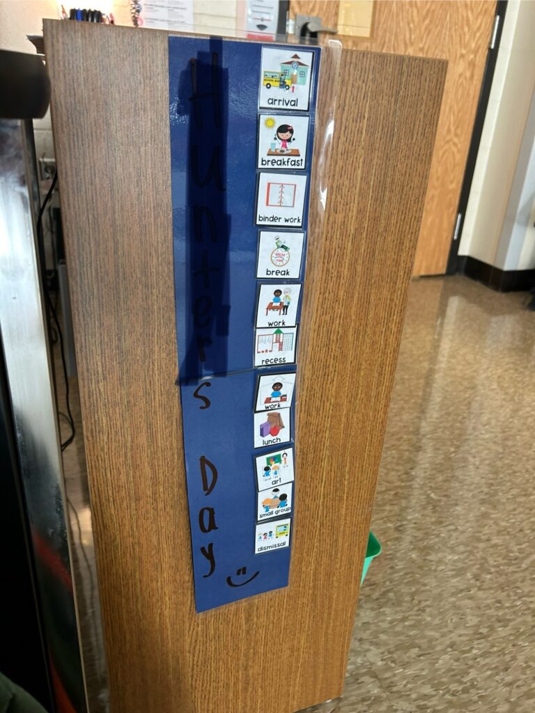 Visual daily schedule 