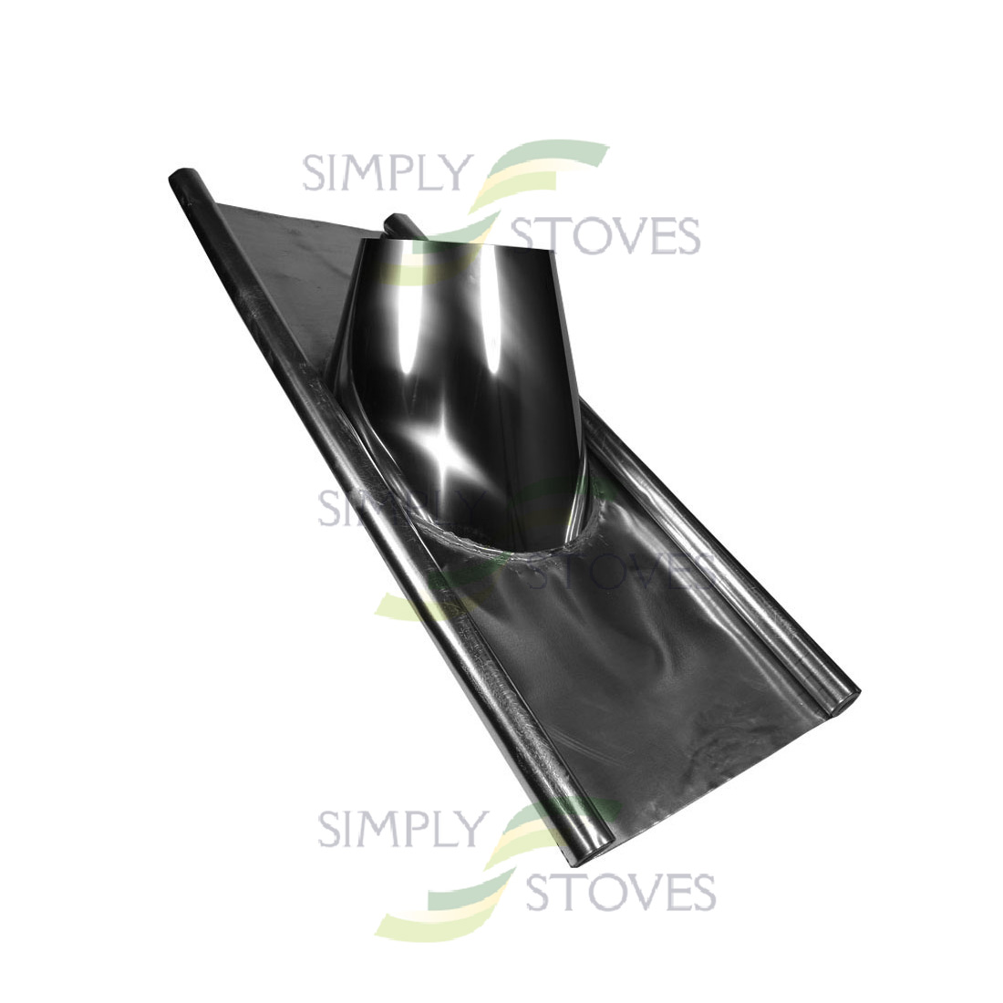 7" 175mm 525 Degree Twin Wall Roof Flashing with Lead Base Simply Stoves