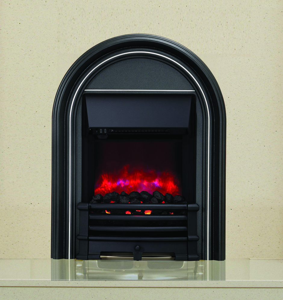 Be Modern Abbey Inset Electric fire in Black Simply Stoves