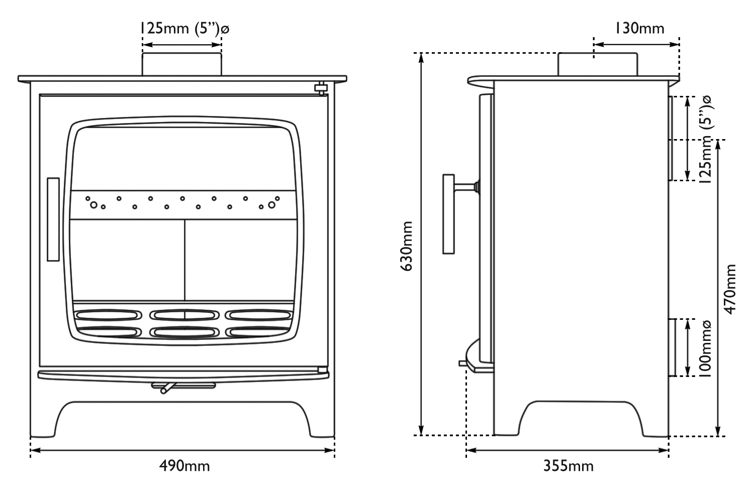 Carron 5kW ECO Revolution Wood Burning Stove Simply Stoves