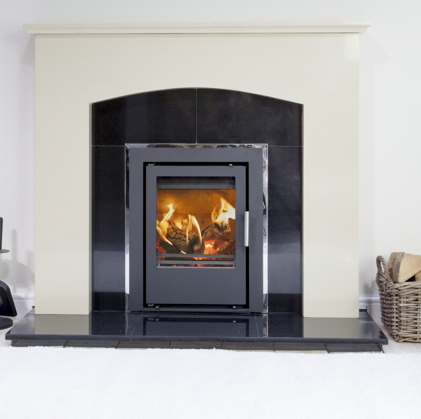 Mendip Christon 400 SE Inset Multi Fuel Stove with 3 Sided Frame