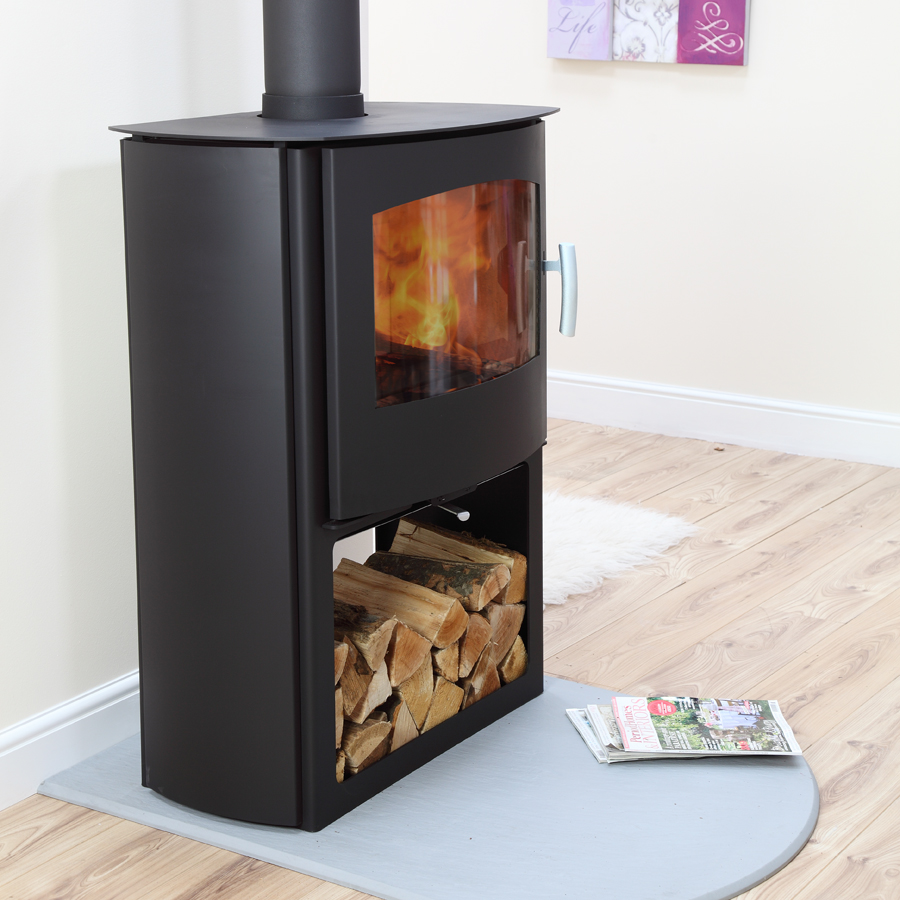 Mendip Churchill 10 SE Convection Multi Fuel Eco Stove with Log Store