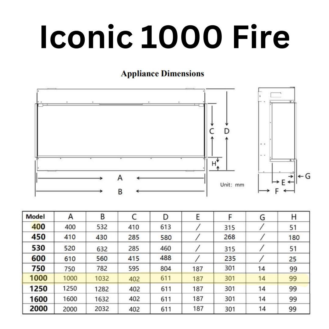 Iconic 1000 Landscape Electric Fire Simply Stoves