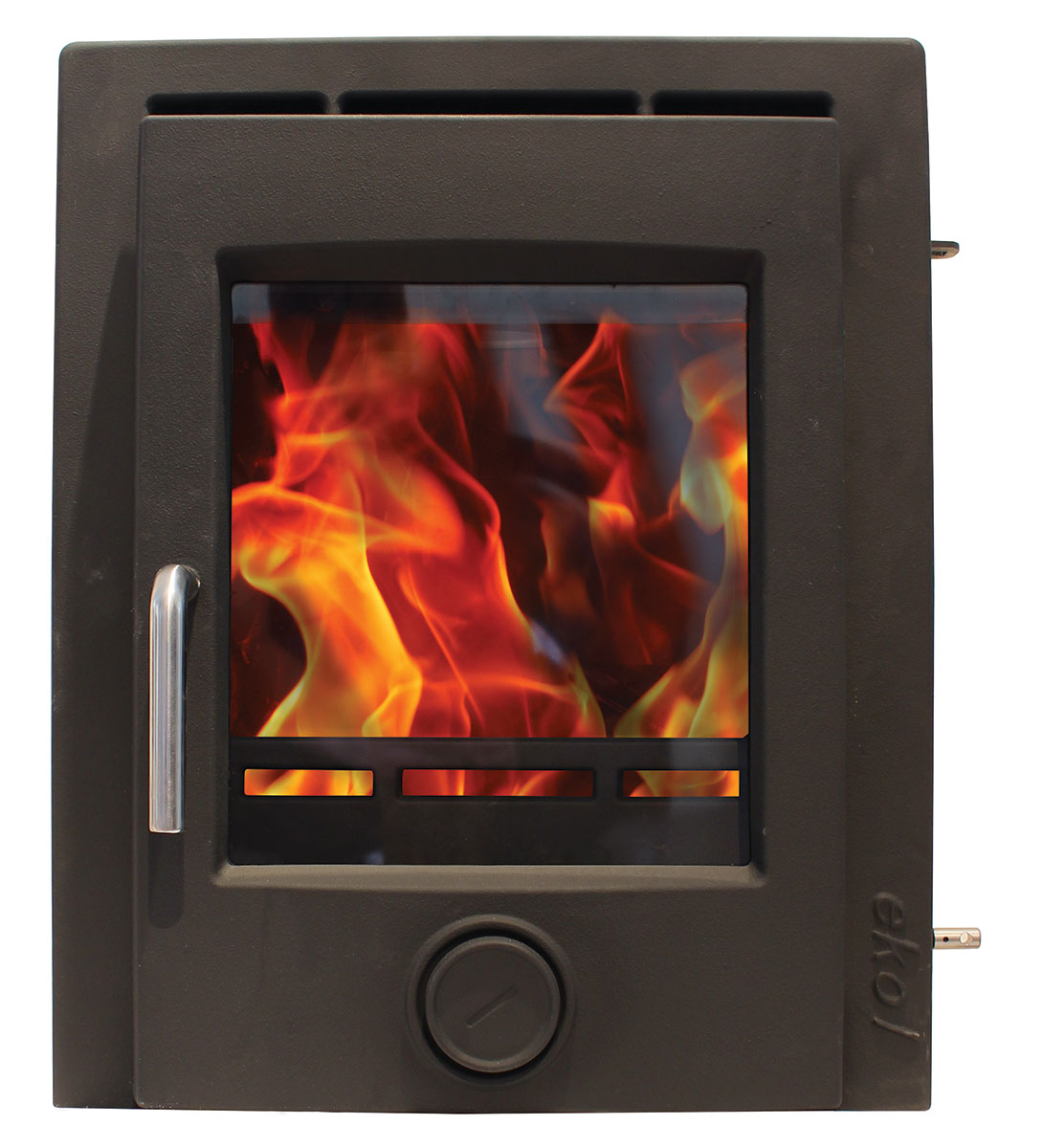 Ekol Inset Plus Multifuel Eco Stove in Matt Black Simply Stoves