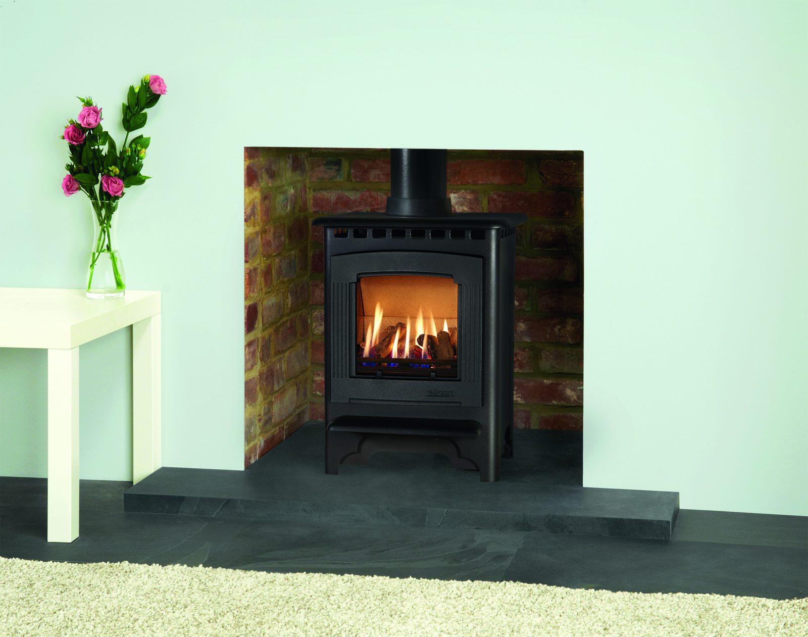 Gazco Small Marlborough2, Log Effect, Natural Gas, Balanced Flue Stove