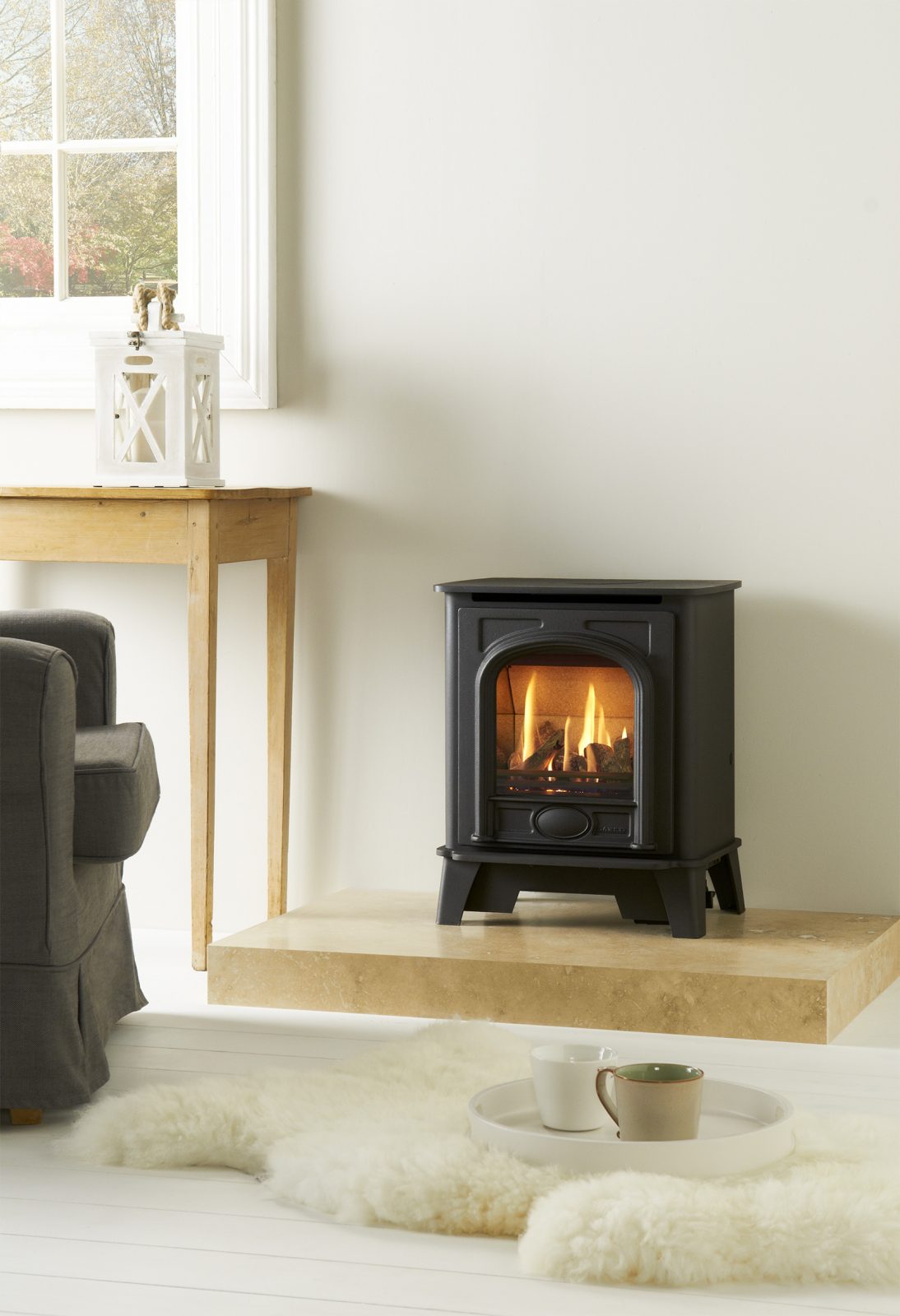 Gazco Small Stockon 2, Log Effect, LPG Gas, Balanced Flue Stove