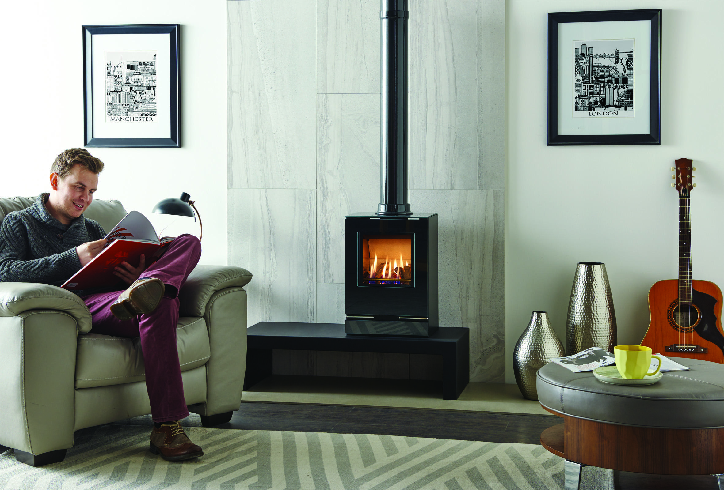 Gazco Vision Small Log Top Conventional LPG Stove Simply Stoves