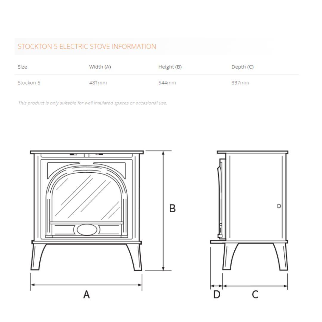 Gazco Stockton 5 Electric Stove Simply Stoves