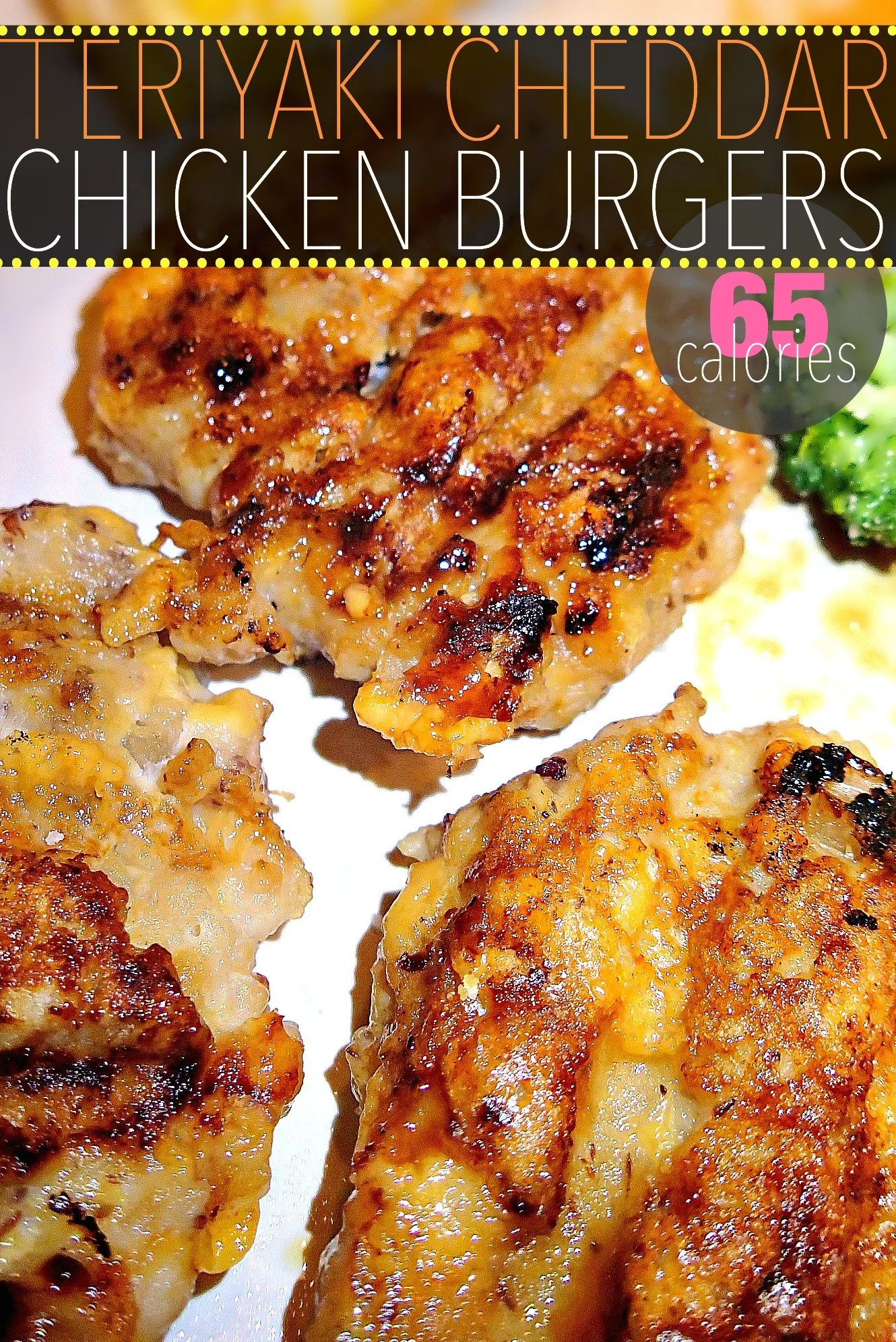 65 Calorie Teriyaki Cheddar Chicken Burgers! Simply Taralynn