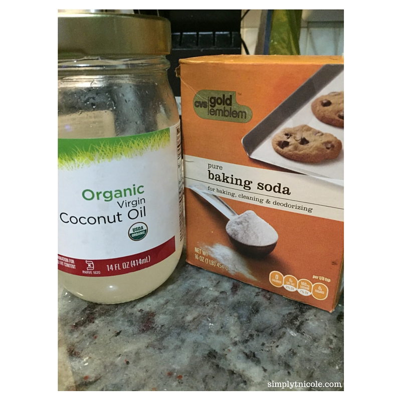 Simply T Nicole Exfoliate using Coconut Oil and Baking Soda Simply