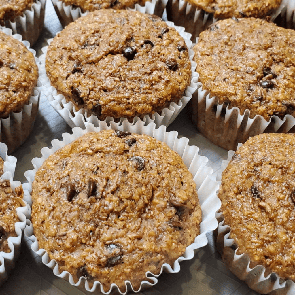 High Fibre Banana Chocolate Chip Bran Muffin Recipe Simply Wanderfull
