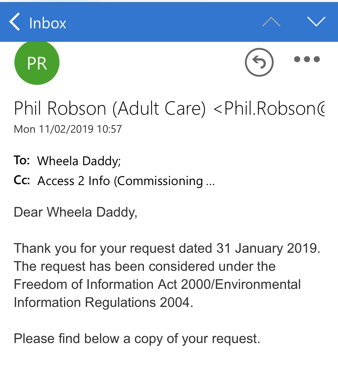 Local Correspondence emails Group 2 Staveley Community