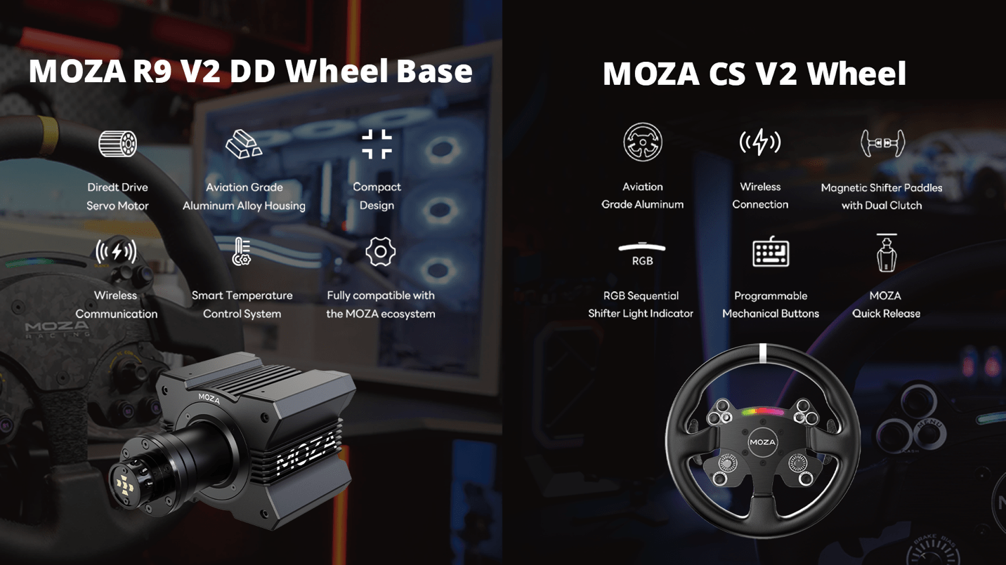 MOZA Racing R9 Racing Bundles now available – Simracing-PC