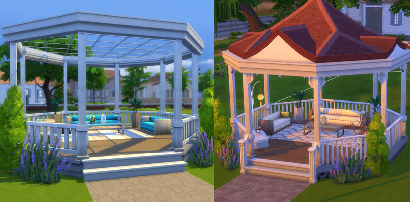 How to build a Gazebo in The Sims 4 Sims Online