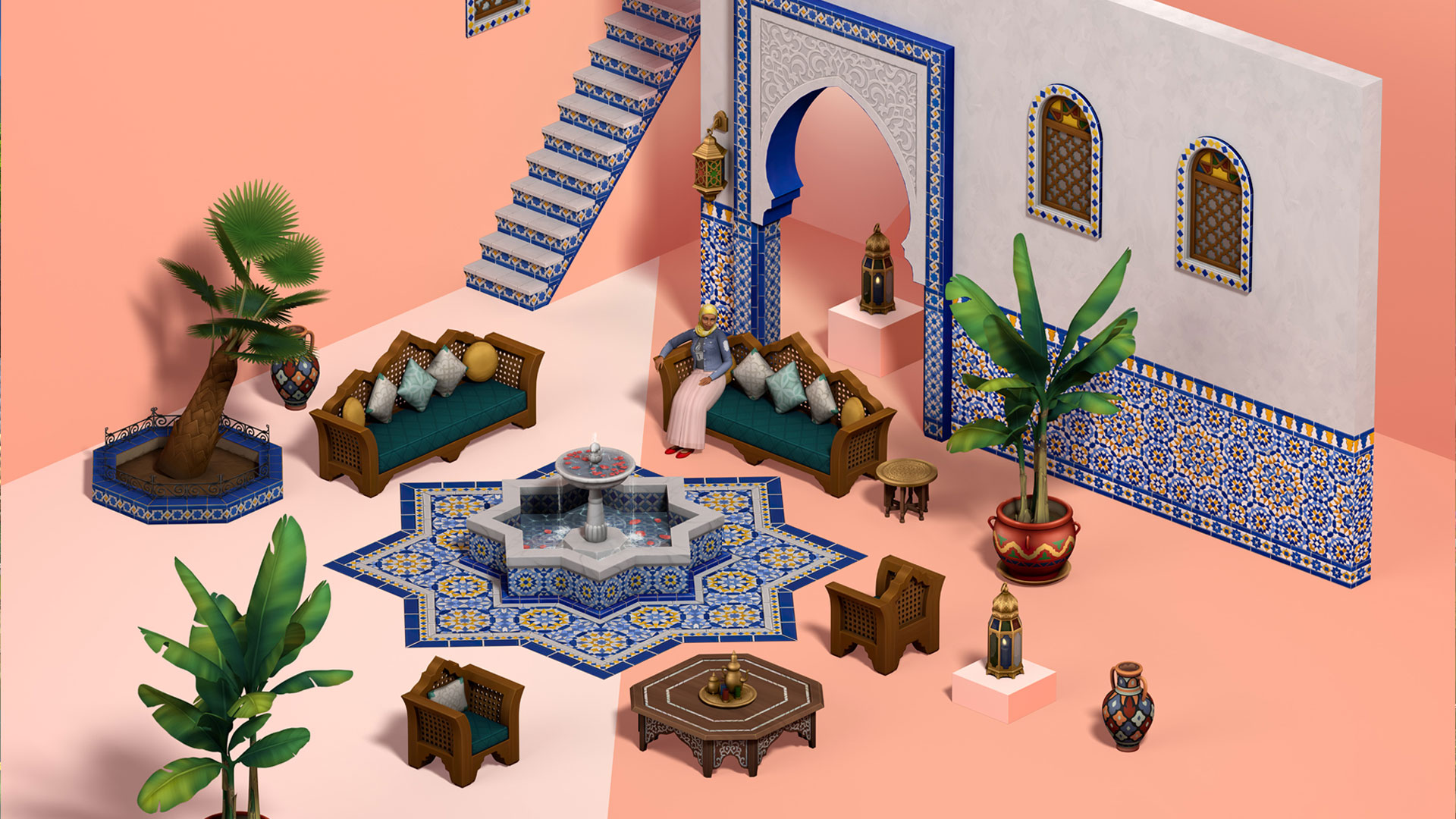 Sims 4 Courtyard Oasis Kit