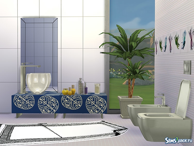 Скачать ванная комната Drop от Pilar для Симс 4