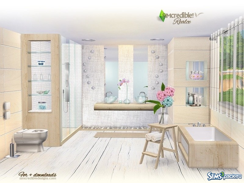 Скачать ванная комната Realce от SIMcredible! для Симс 4